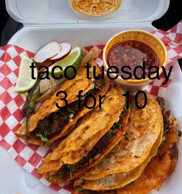 3 for 10 hall day taco Tuesday