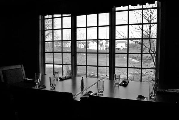 View of the golf course looking out from the Jamison Grill