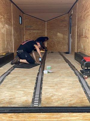 E-track installation