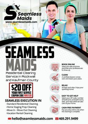 $20 off your first maid service.