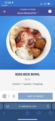 Kids bowl description.