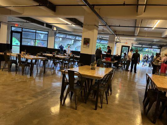 Inside area. Lots of seating.