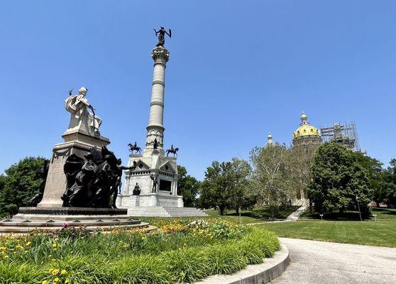 Soldiers and Sailors Monument located near the Capital Building.