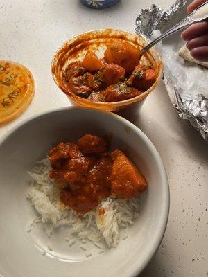 Chicken Vindaloo and Basmati Rice
