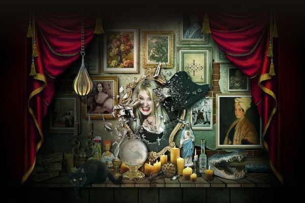 Bloody Mary coming through the mirrir of her hometown, New Orleans