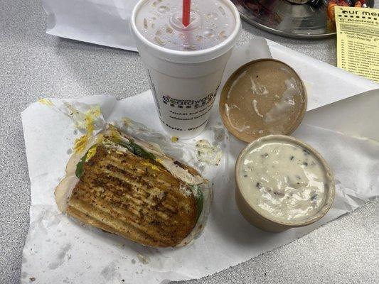 1/4 sandwich deal: #17 went rogue with potato soup and drink for $16
