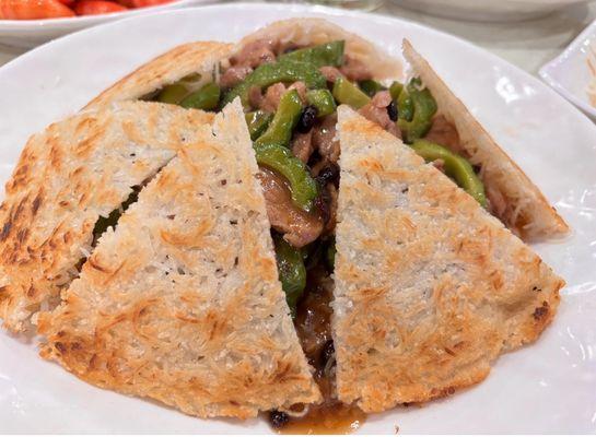 Beef w/ bitter melon pan fried vermicelli