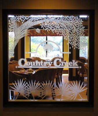 Looking into dining room