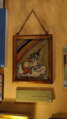 Unicorn stained glass.