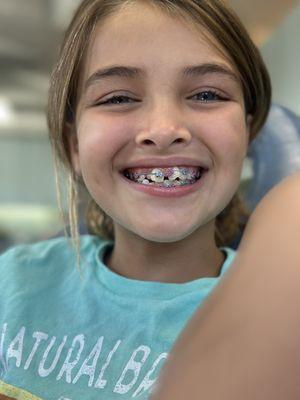 First day she got her braces!