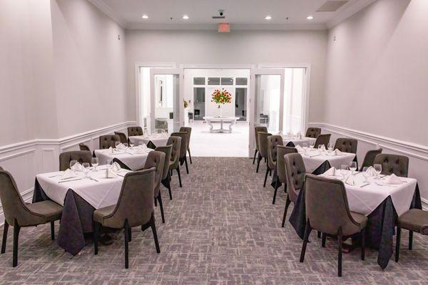 Modern dining room for a more intimate and fine dining experience.