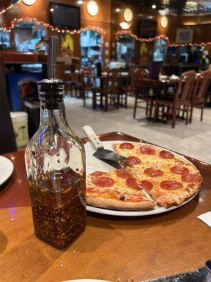 Pizza et huite arômatise