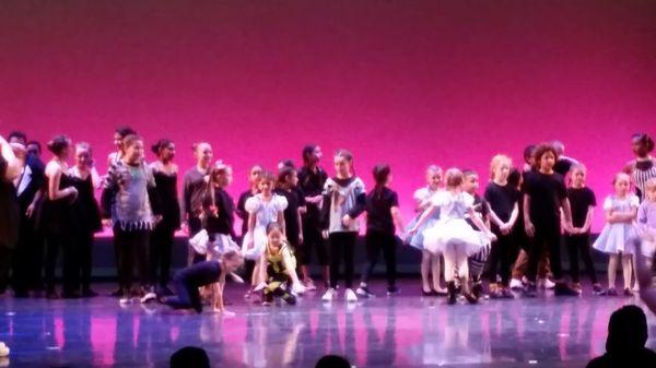 At intermission for the final dance recital.