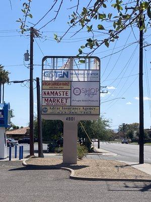Signage Namaste Market Indian Groceries