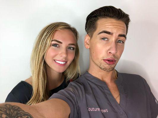 My gorgeous Client Lindsay after her 24K Gold Ombre brow session