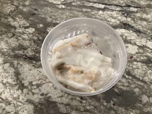 Coconut bread pudding.