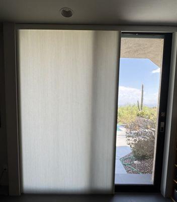 Just one of the shades they did for us: slider opened