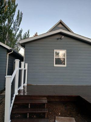 Russell had received and accepted a bid, the contractor never showed, company out of state, WA. We finished in 3 days, saved him 4000$, nice