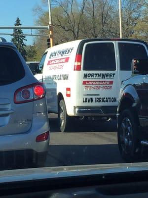 For being a landscaping business, I wouldn't be throwing cigarette butts out the window.