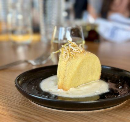 Some delicious olive oil lemon cake! So Devine I took an extra piece to go home for a snack later.