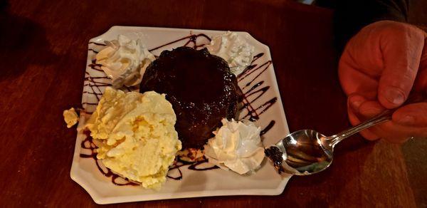 Chocolate lava cake. Husband said it was great!