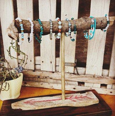 We like to showcase local artists in our spa. These are some popular bracelets made by Elizabeth Mizrachi!