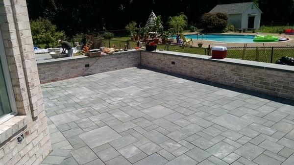 PAVER PATIO INSTALLED, PAVER STEPS AND WALK USING CAMBRIDGE PRODUCTS. Located in home in Glen Head NYT