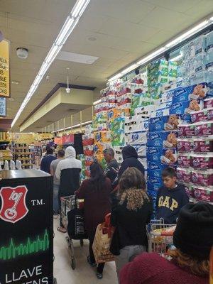This is crazy on a Sunday only one register open.