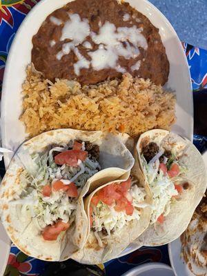 Gringo tacos plate