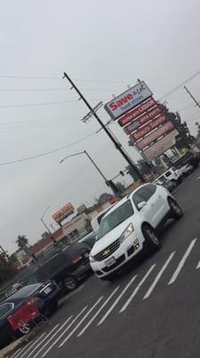 Parking lot is shared with oreillys, etc. Its between small and medium. It can get crowded quick. It was crowded today