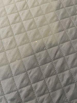 White dried up stains on comforter