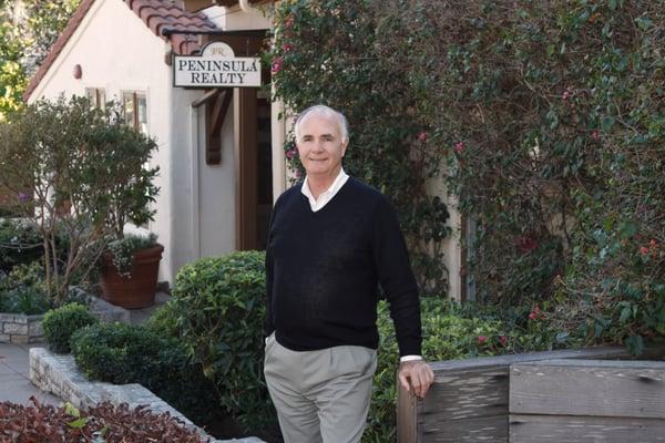 Barry Throgmorton outside Peninsula Realty in Carmel CA USA