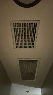 There were 2 different spots where the filter could've been. No filter in both. I had to figure out what vent to put it in.