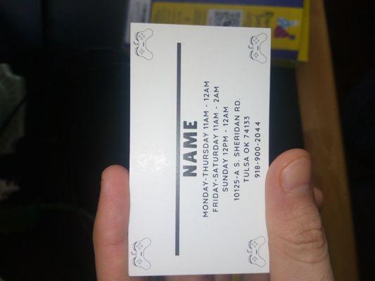 birthday coupon, with hours