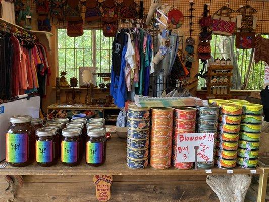 There are still some boutique items in this hybrid shop