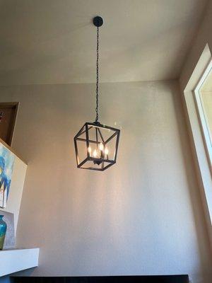 New chandelier installed professionally and quickly!