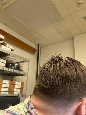 what you get when you ask for a trim around the neck.