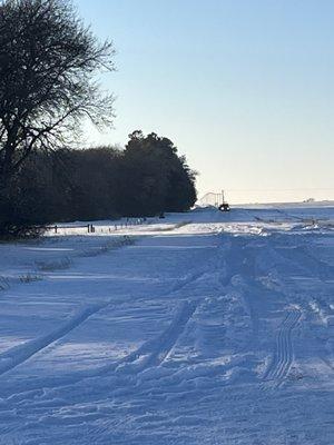 Snow got deep at the hill JT Tow truck got in and got us out in no time