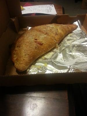 Wow!!! A calzone that is the size of a half pizza...yummy!!