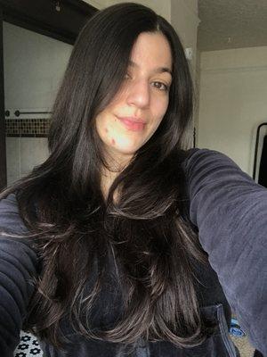 long layers with face framing