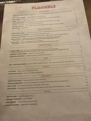 Menu 10/31/19