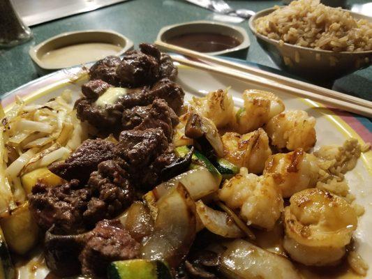 Hibachi Steak and Shrimp - juicy and perfectly cooked!