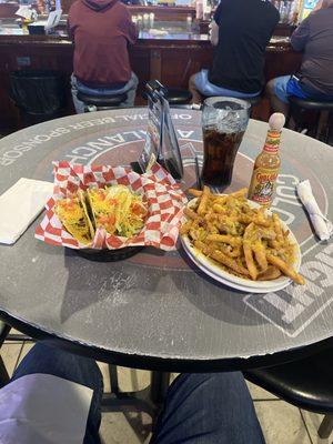 $1 tacos and green chili cheese fries!
