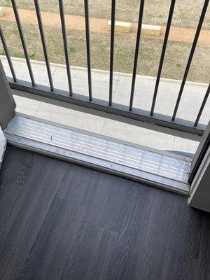 The hole that my dog can just fall out of. It's very dangerous.