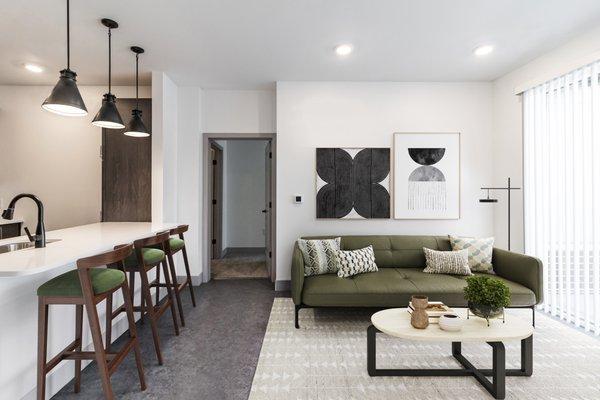 Living Room at Sphere Apartments