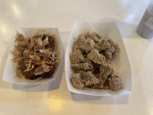 Takoyaki Balls and Popcorn Chicken