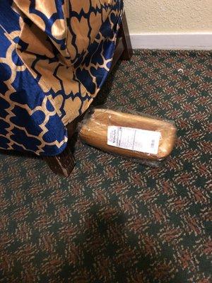 Um, found a loaf of bread under our chair. WTF??? Do they vacuum??? Um, I'm gonna say NO!!!