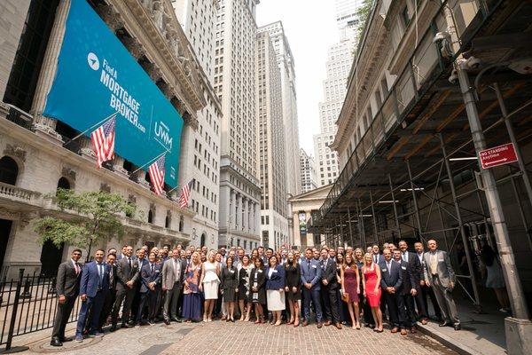 Town & Country Mortgage Services represented at the New York Stock Exchange. Thank you United Wholesale Mortgage