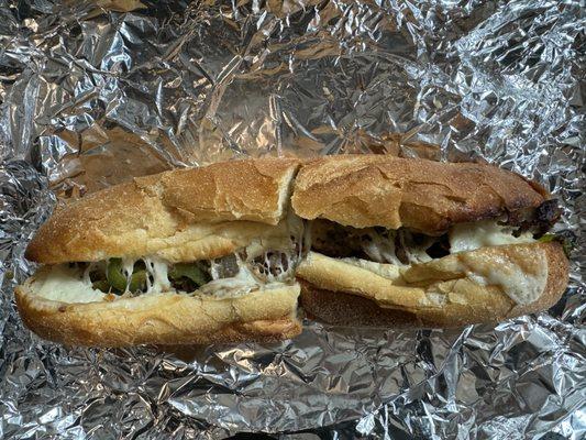Giovanni's Pizza Cheese Steak Special with Peppers, Onions and Mushrooms