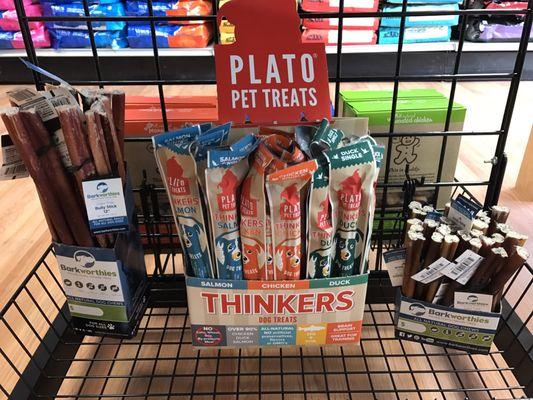 Can't go wrong with the bully stick and Plato treats